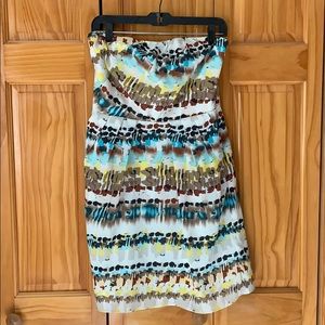 Strapless mini dress